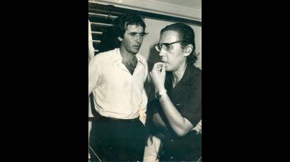 Pedro Herrera con Juan Manuel Serrat