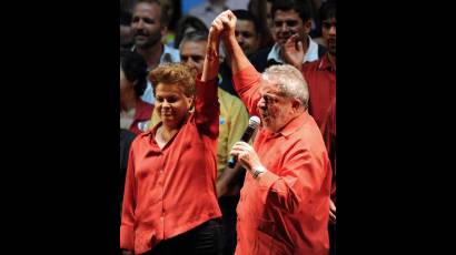 Presidente Lula da Silva y Dilma Rousseff
