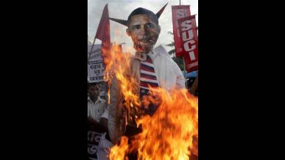 Protesta el contra presidente Barack Obama en la India