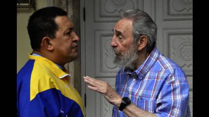 Encuentro entre Fidel y Chávez