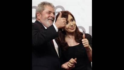 Ignacio Lula y Cristina Fernández