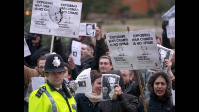 Manifestantes británicos