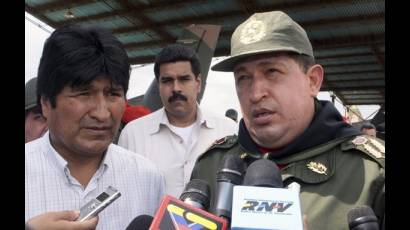 Evo Morales y Hugo Chávez