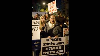 Manifestación de civiles israelíes 