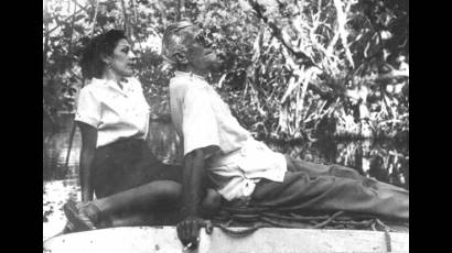 Celia y su padre Manuel Sánchez