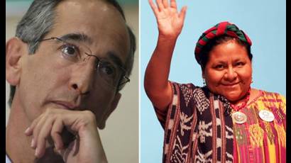 Alvaro Colom y Rigoberta Menchú