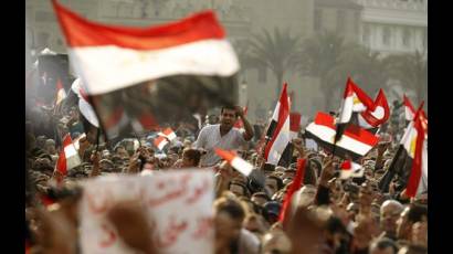 Protesta contra Mubarak en El Cairo