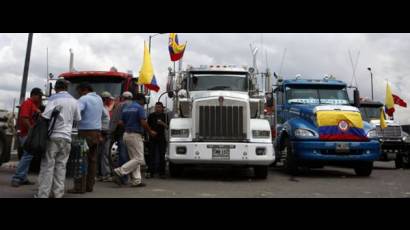 Paro de camioneros en Colombia