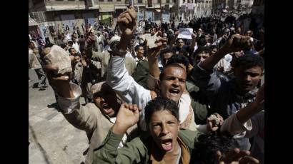 Protesta contra el gobierno en Sanaa