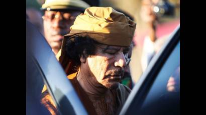 Líder Muammar Al Gaddafi
