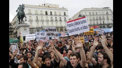 Manifestantes en Madrid