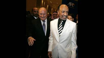 Joseph Blatter y Mohamed bin Hamam