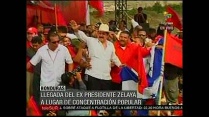 Llegada de Zelaya a Honduras