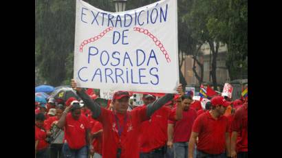 Marchan por los Cinco en Caracas