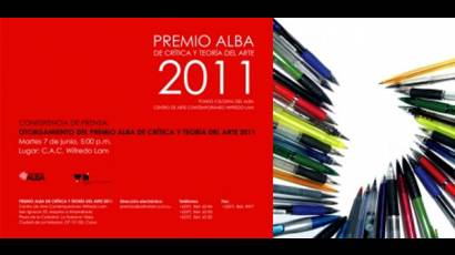 Premio Alba de crítica y teoría del arte 2011