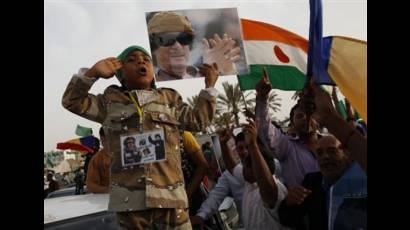 Seguidores de Gaddafi 