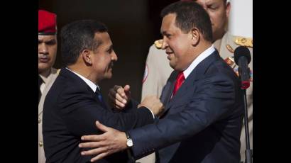 Hugo Chávez y Ollanta Humala