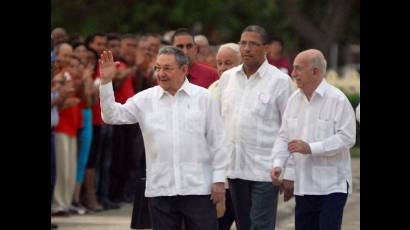 Raul Castro en el acto del 26 de julio