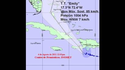 Aviso de Ciclón Tropical Emily