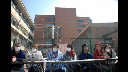 Estudiantes chilenos en huelga de hambre