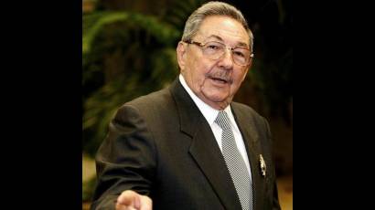 El presidente Raúl Castro