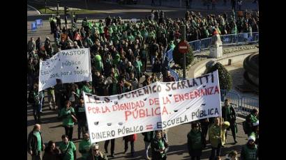 Manifestantes en España