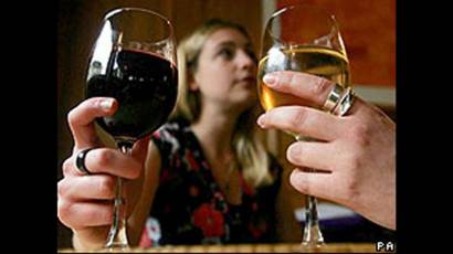 La pareja y el alcohol 