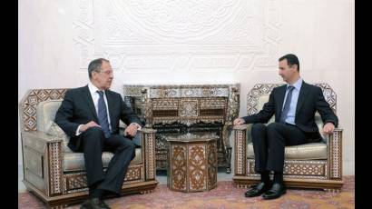 Al-Assad y Lavrov