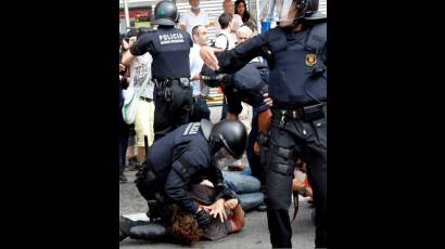 Represión contra Indignados en España