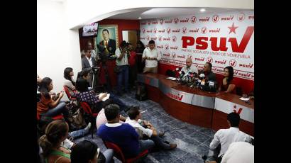 Conferencia de prensa del PSUV