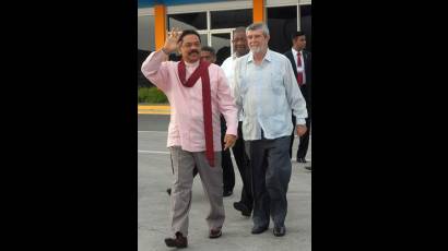 Mahinda Rajapaksa, culminó hoy su visita oficial a Cuba