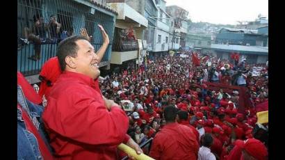 Chávez en campaña electoral