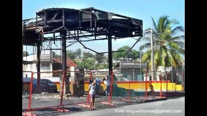 Incendio en gasolinera de Santiago de Cuba