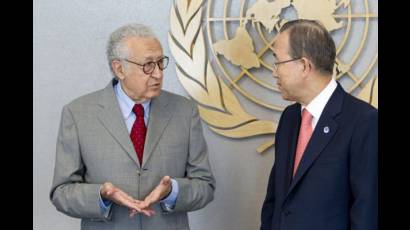 Lakhdar Brahimi y Ban Ki-Monn