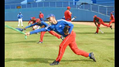 Entrenamiento de la preselección cubana de béisbol