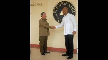 Visita el presidente haitiano el Estado Mayor Nacional de la Defensa Civil de Cuba