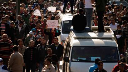 Manifestación de la oposición en Egipto