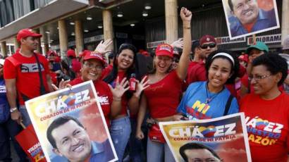 Venezolanos en solidaridad con Chávez
