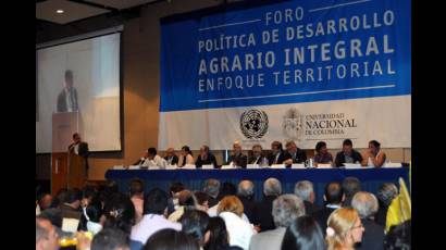 Foro agrario territorial en Colombia