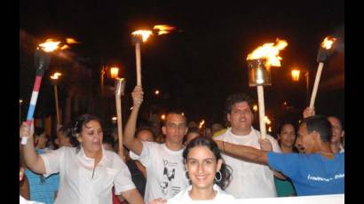 Marcha de las Antorchas en Camagüey