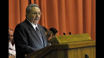 Raúl Castro, sesión constitutiva de la VIII Legislatura