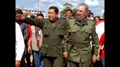 Fidel y Chávez 