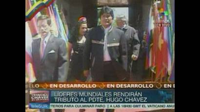 Evo Morales a su llegada a la Academia Militar