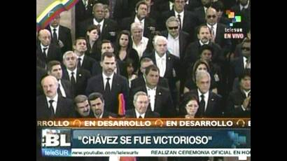 Ceremonia oficial en memoria del Presidente Chávez