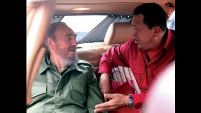Fidel Castro y Hugo Chávez
