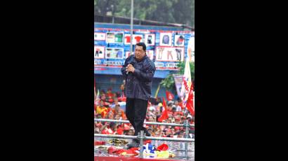 Chávez en la avenida Bolívar