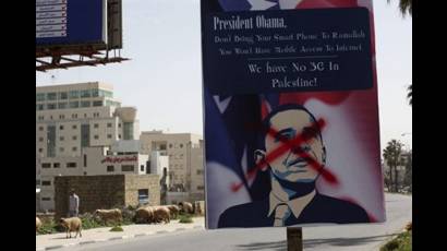 Obama en tierra palestina