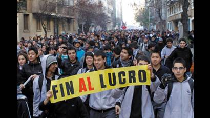 Marcha de estudiantes en Chile