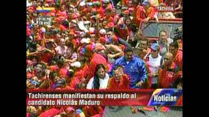 Nicolás Maduro a su llegada a Táchira