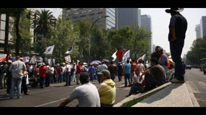 Protestas frente a la embajada de EE.UU. en la capital mexicana